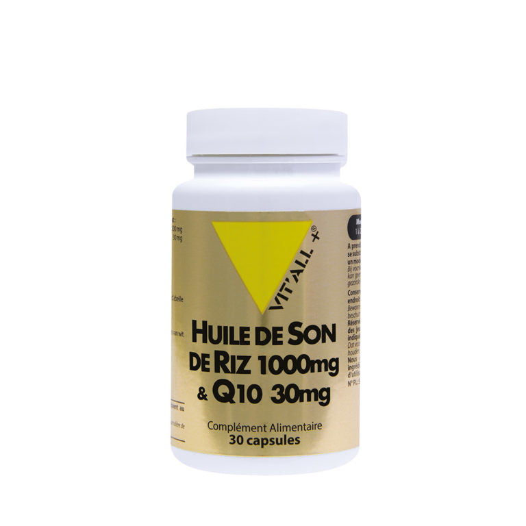 Complément Alimentaire Vitall+ Huile De Son De Riz 1000mg + Q10 30mg - 30 Capsules