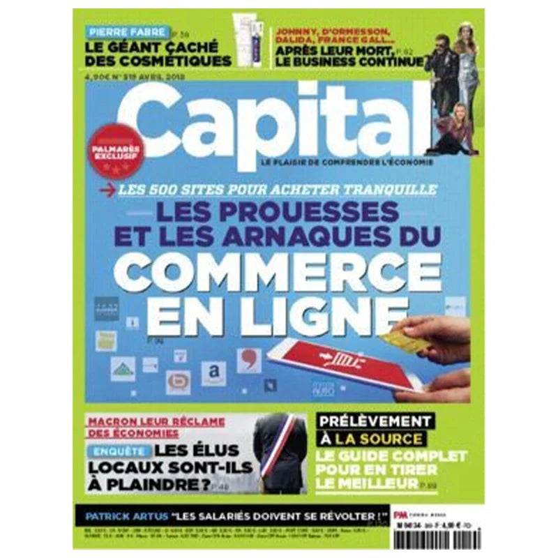 Capital n°319 avril 2018 - Les 500 sites pour acheter tranquille
