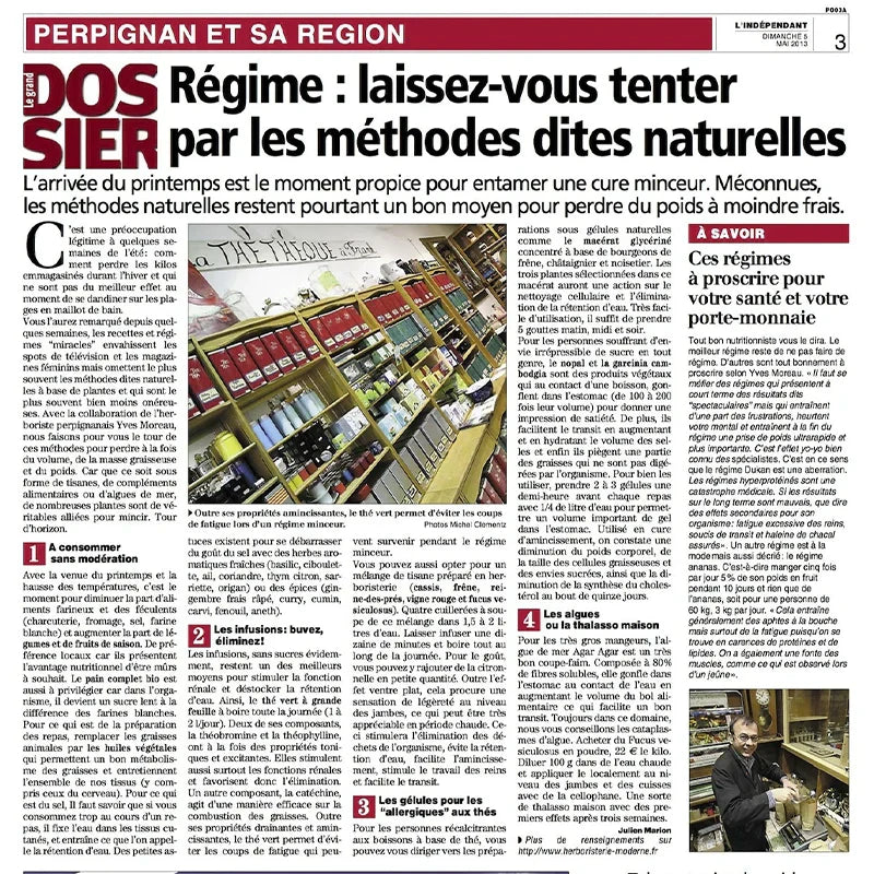 Article de l'indépendant du 5 mai 2013