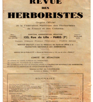 Revue des herboristes de 1947