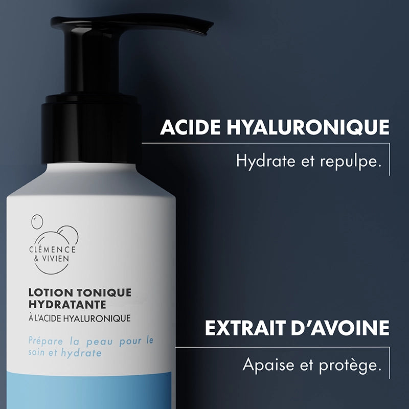 Clemence & Vivien Lotion Tonique Hydratante à l'acide hyaluronique - Herboristerie Moderne