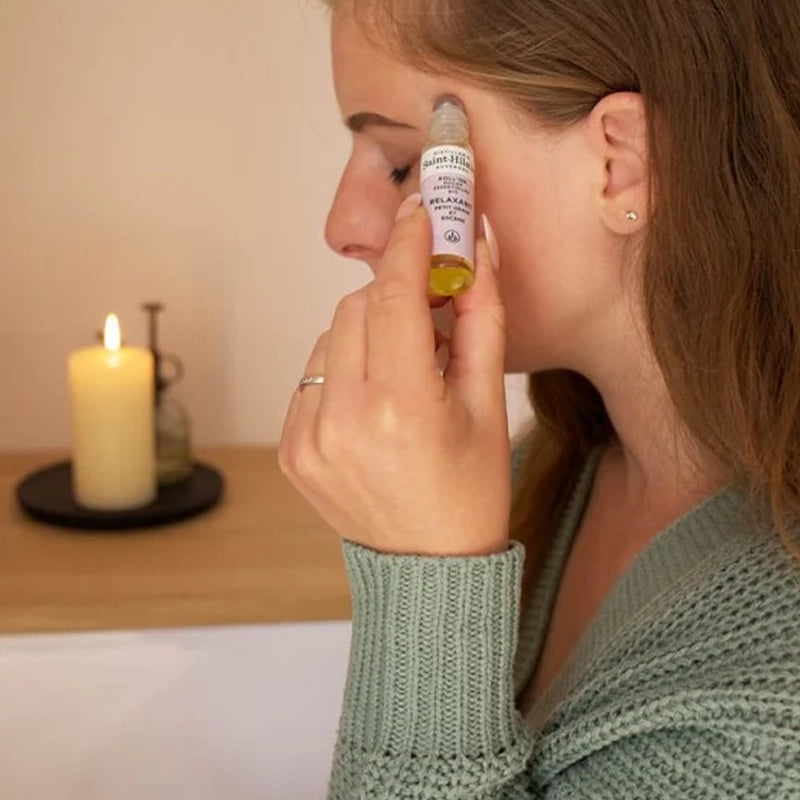 Roll-on relaxant et apaisant aux huiles essentielles de Petit Grain & Encens BIO