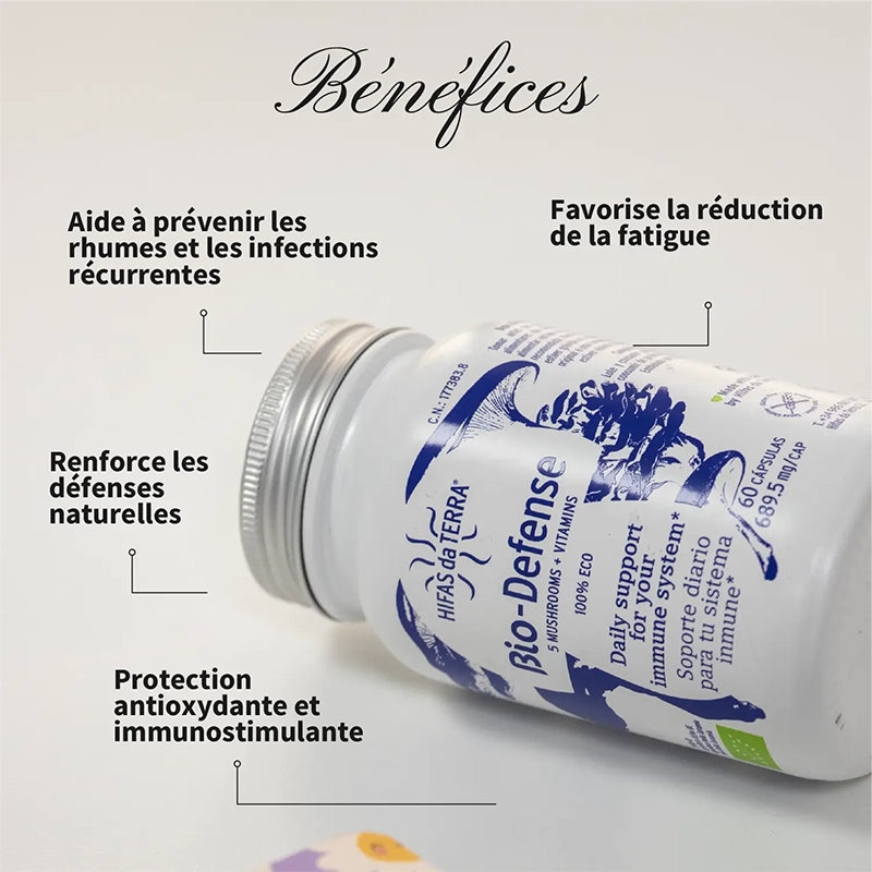 Bio-Defense - 11 Champignons BIO - Système immunitaire