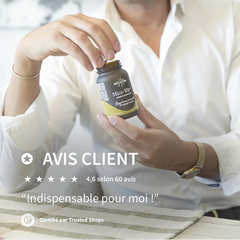 Mico-Vir+ - Complexe de Champignons en haute concentration Reishi & Cordyceps