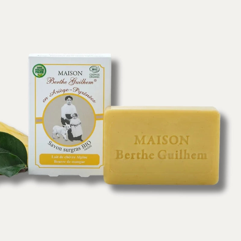 Savon au lait de chèvre et beurre de Mangue BIO Maison Berthe Guilhem