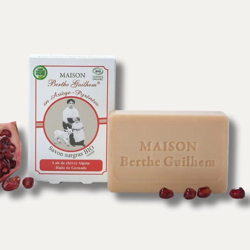 Savon au lait de chèvre et huile de Grenade BIO Maison Berthe Guilhem