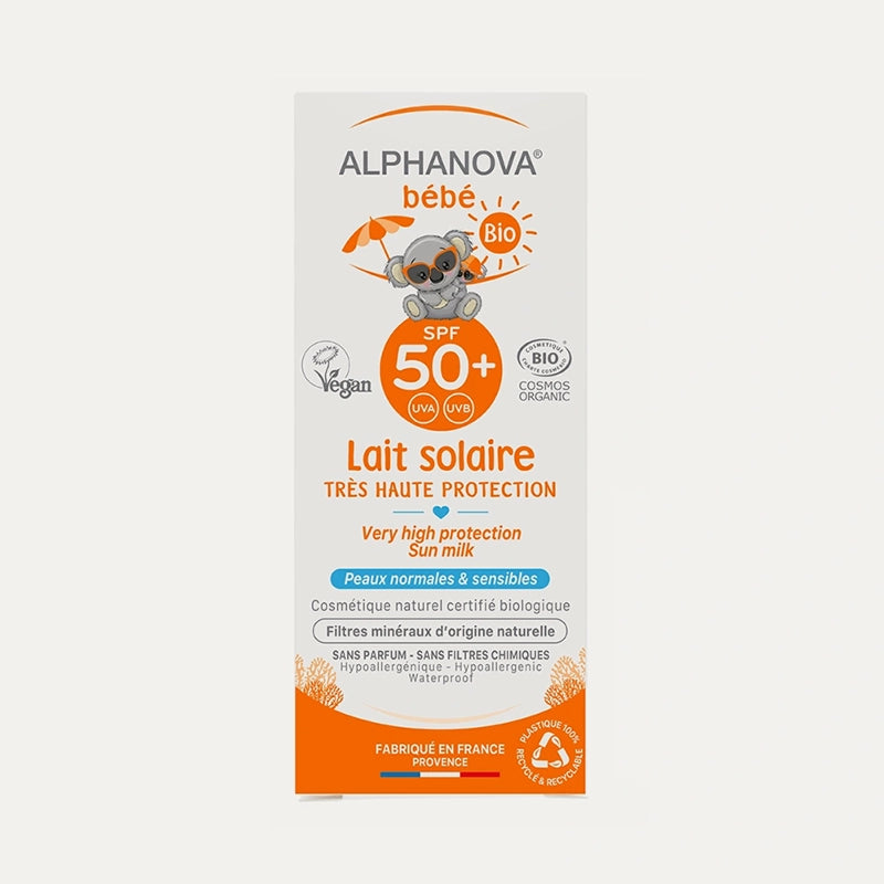 Lait solaire Haute très haute protection bébé BIO SPF 50+