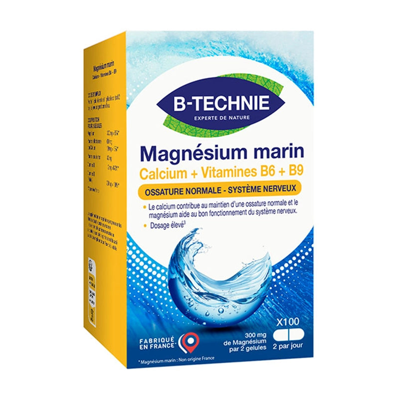 Magnésium marin, Calcium, Vitamines B6 et B9