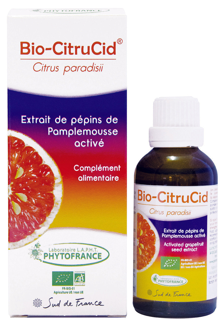 Bio-Citrucid activé extrait de pépins de pamplemousse BIO (Gouttes)