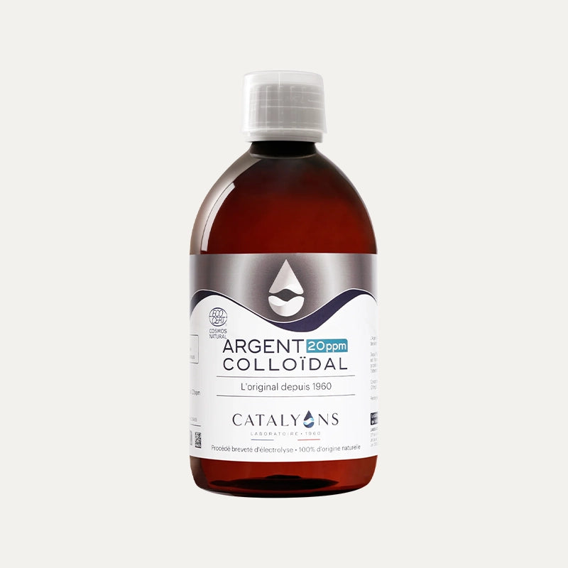 Argent Colloïdal 20 ppm - Flacon de 500 mL ou 1 L