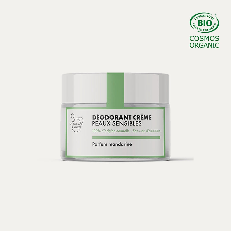 Déodorant crème BIO - Peau sensible - Parfum Mandarine