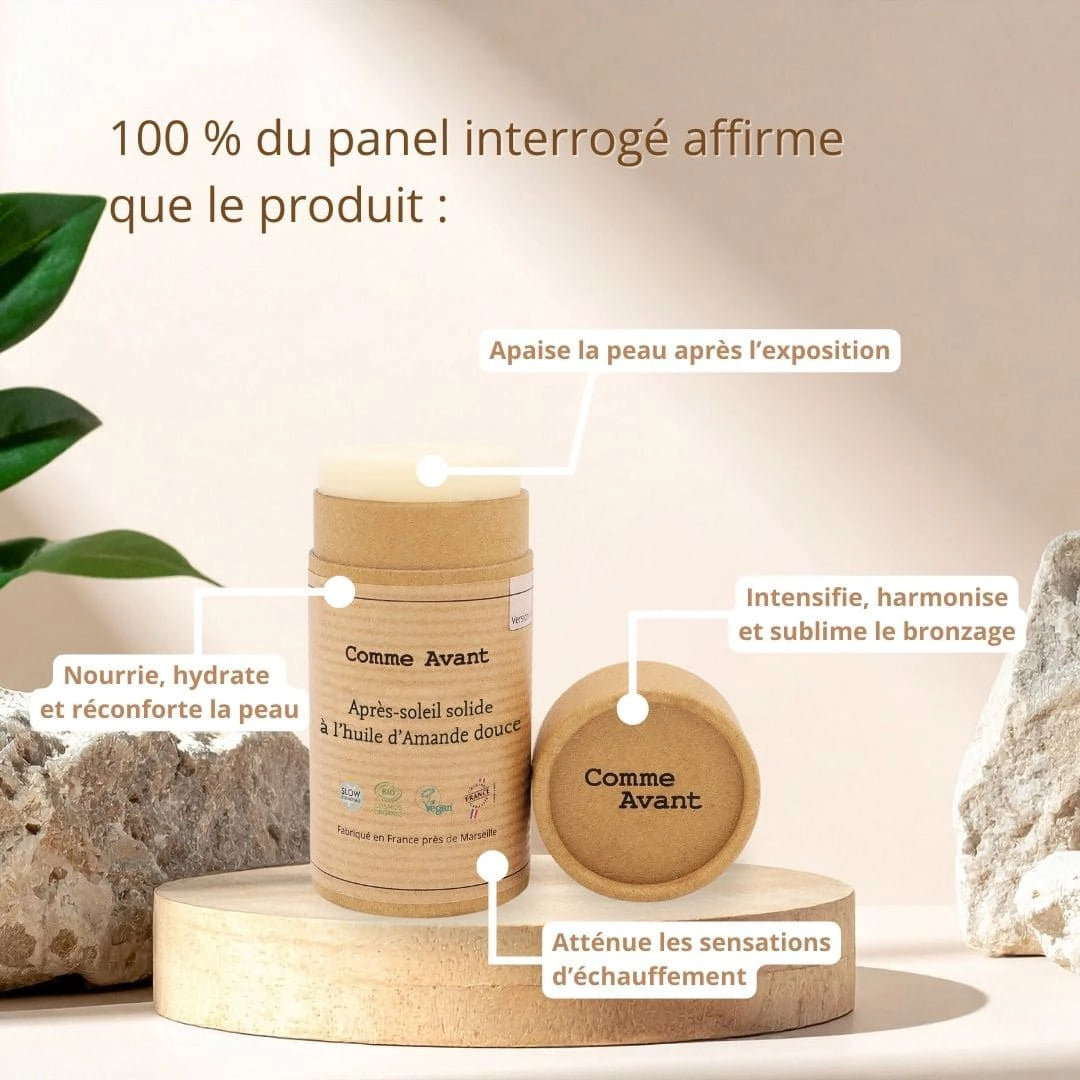 Après-soleil solide à l'huile d'Amande douce