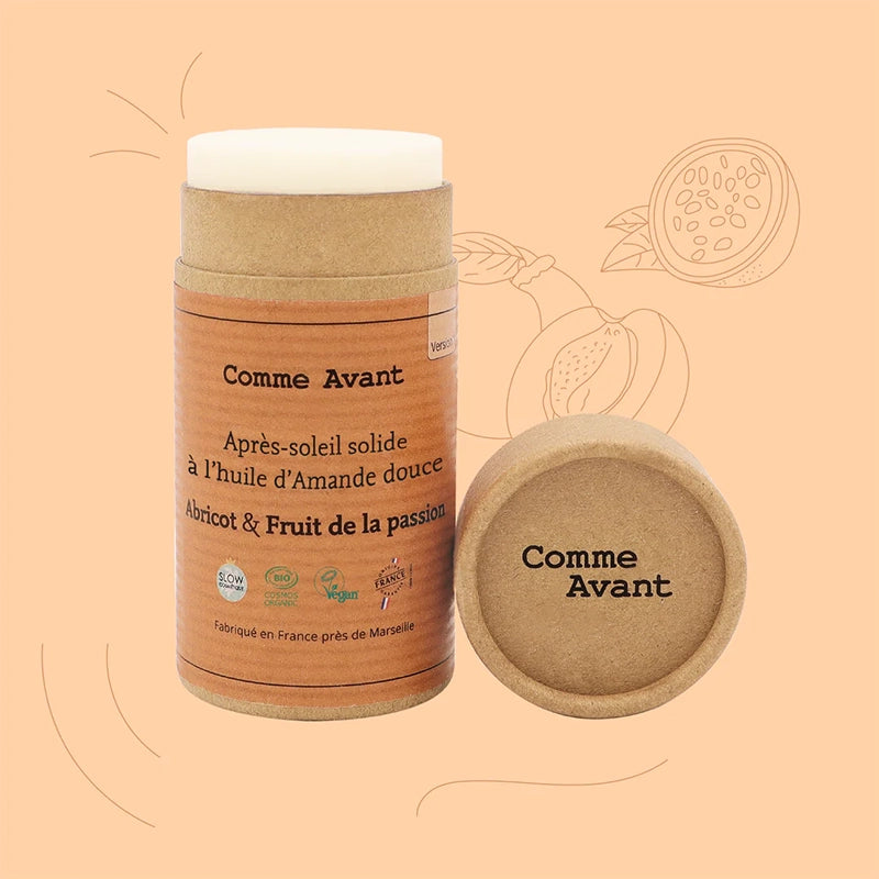 Comme Avant après-soleil solide à l'amande douce Abricot et fruit de la passion