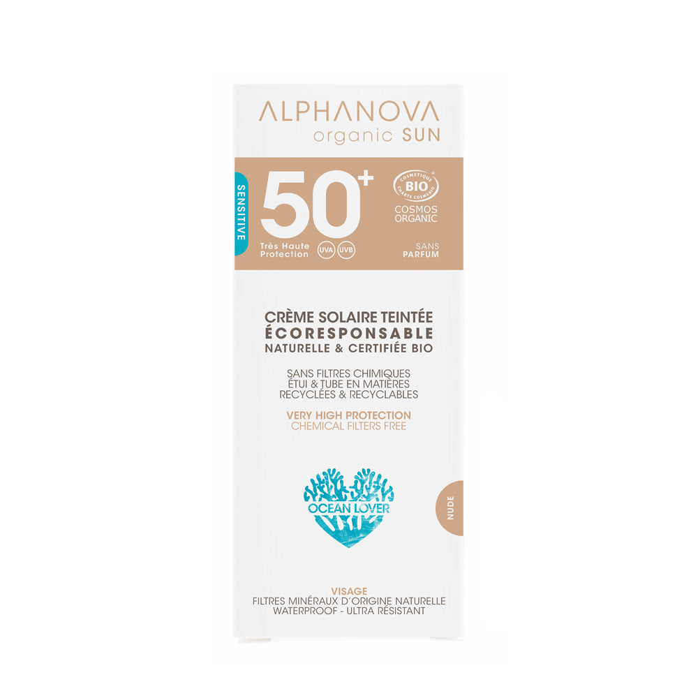 Crème solaire Teintée écoresponsable BIO SPF 50