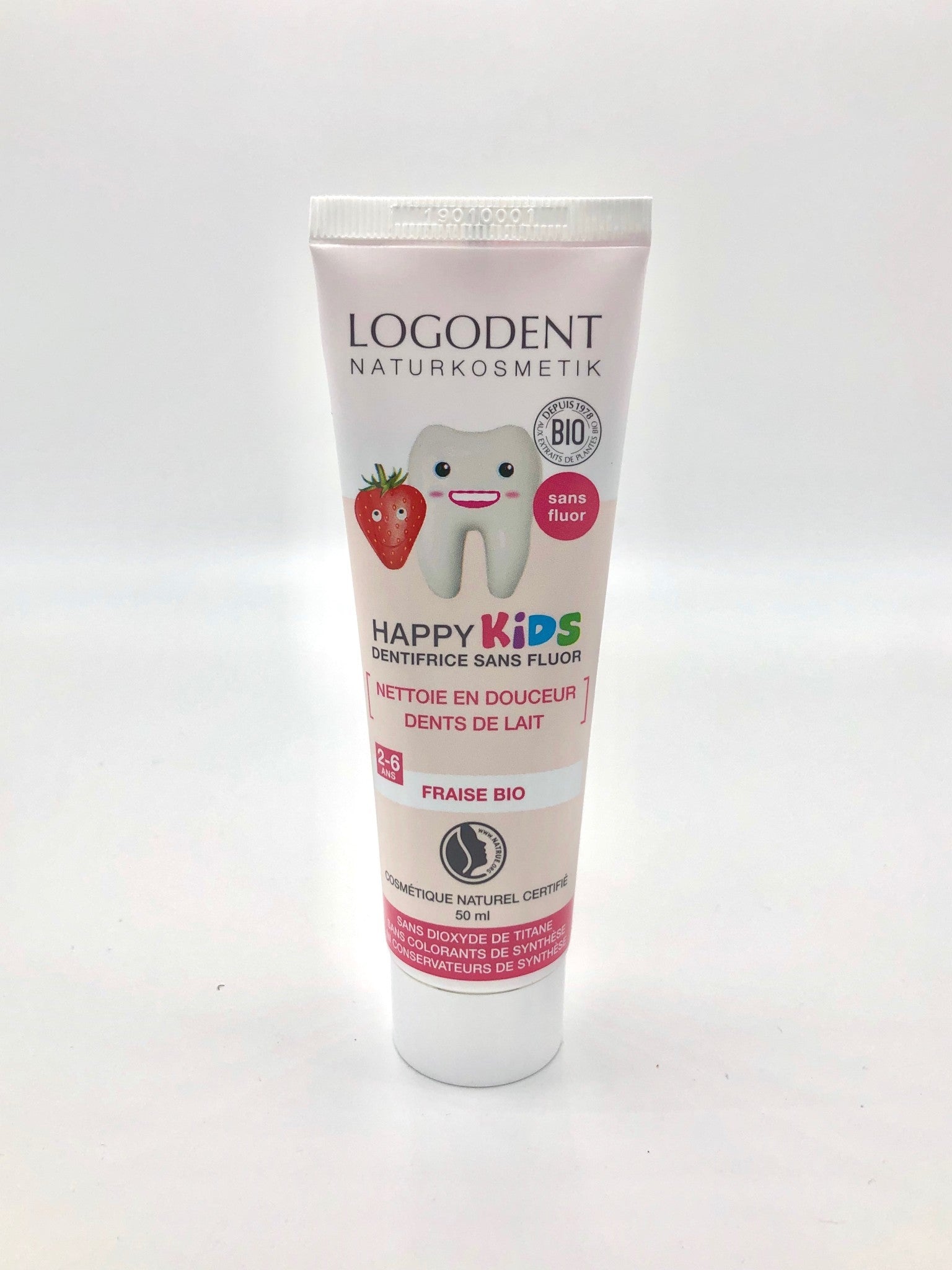 Gel dentaire Dentifrice à la fraise enfants 2-6 ans