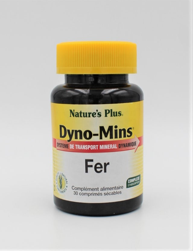 fer dyno-mins nature plus 30 comprimés Nature+ Herboristerie Moderne Yves MOREAU