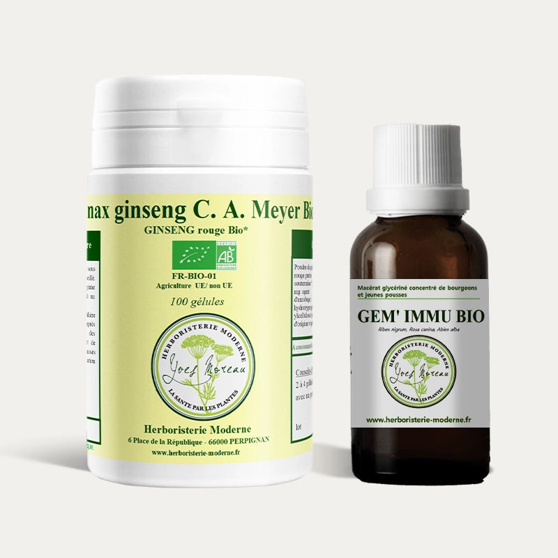 Pack immunité forme spécial hiver panax ginseng ca meyer et gem immu