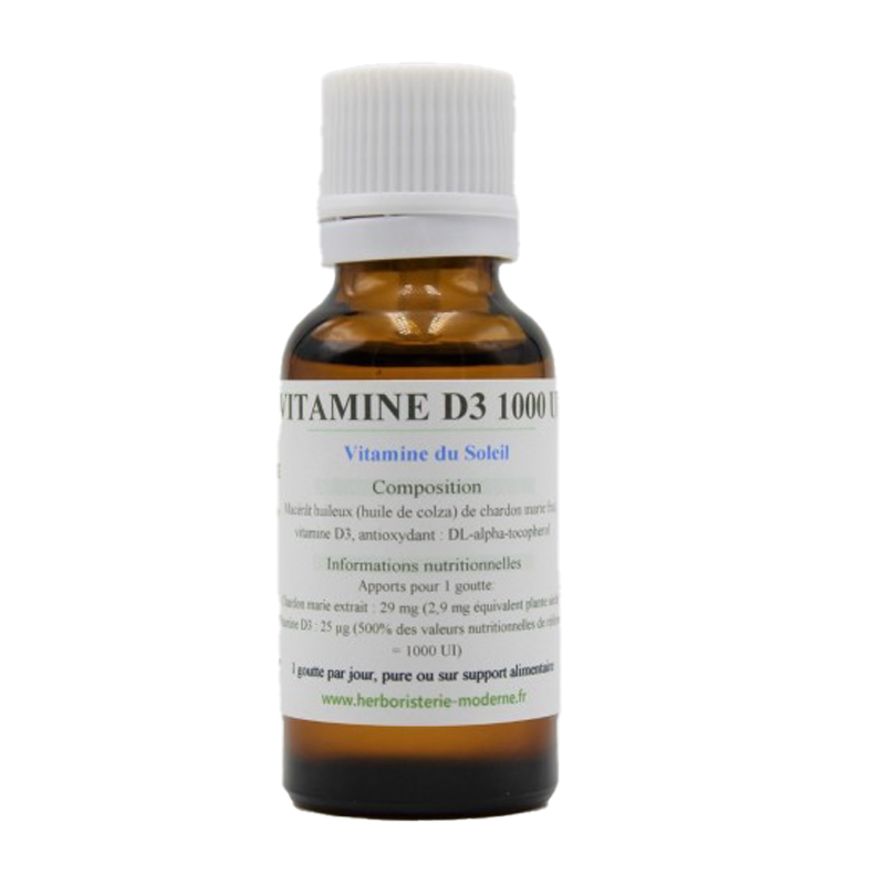 Vitamine D3 1000 Ui - Vitamine du soleil