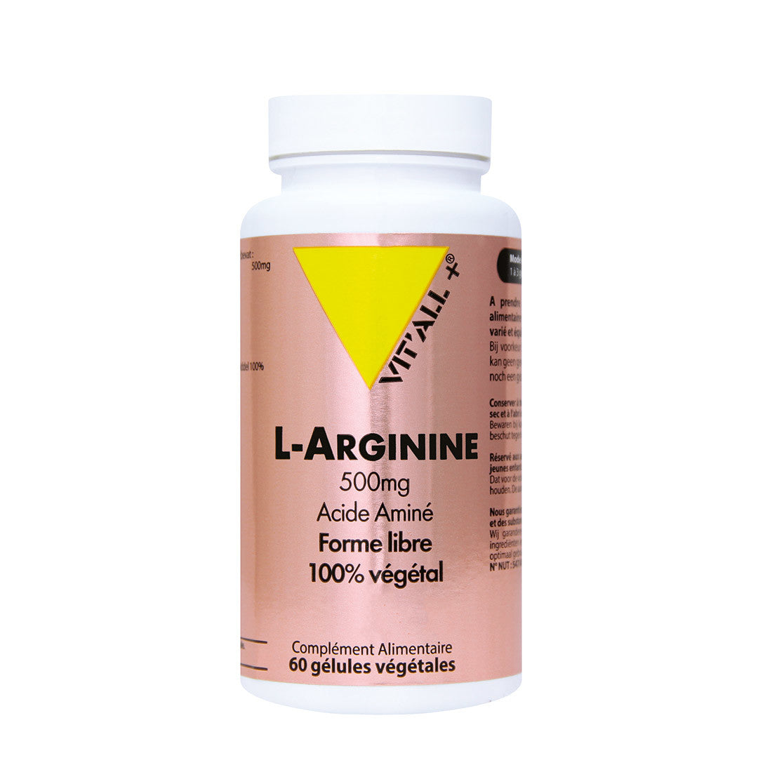 L-Arginine 500 mg Vit'all+ 60 gélules végétales