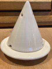 Duo Diffuseur Brûleur Lampe Merlin en céramique Terracota pour poudre d'encens naturel + un sachet de poudre de bois de cade
