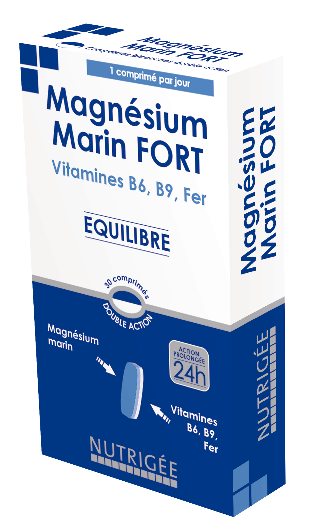 Magnésium marin fort 30 comprimés bicouche Nutrigee