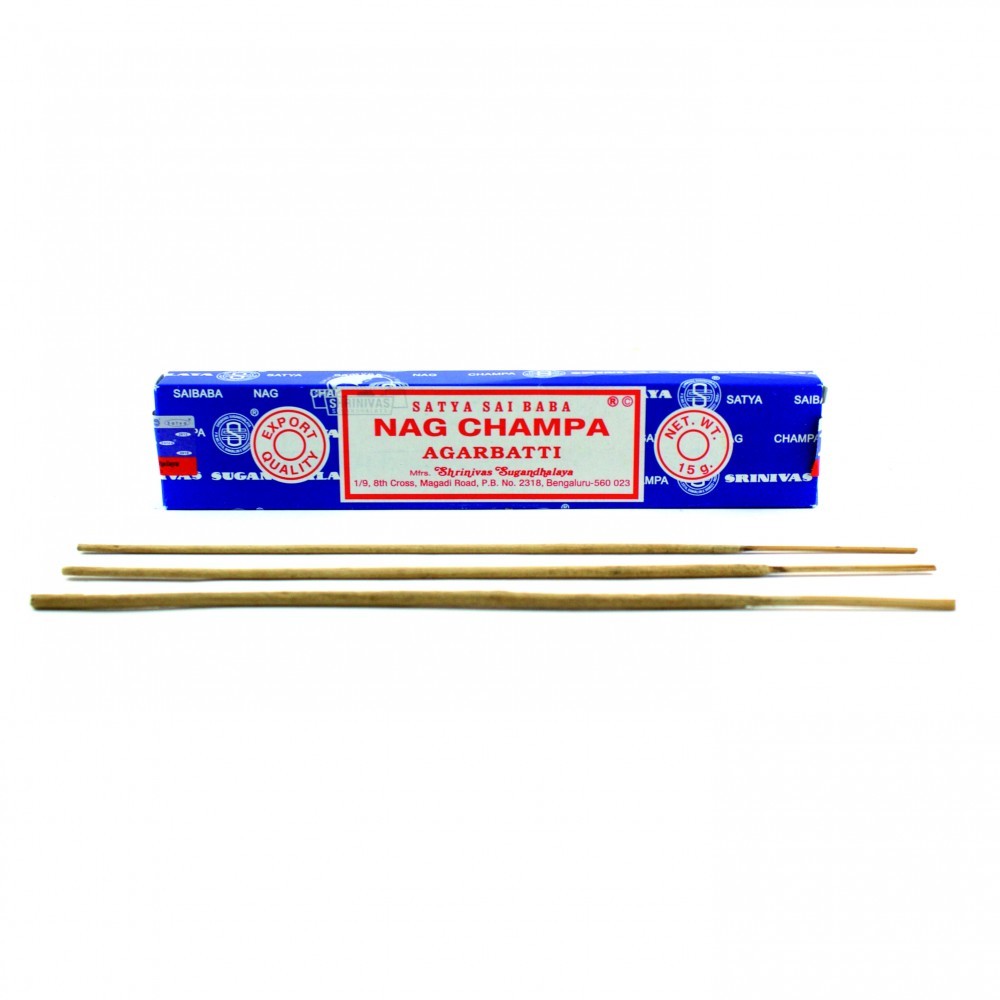 NAG CHAMPA SATYA Agarbatti 15gr environ 15 bâtonnets