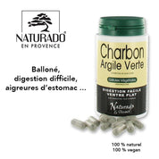 Charbon Argile Verte Digestion Ventre Plat (Gélules)