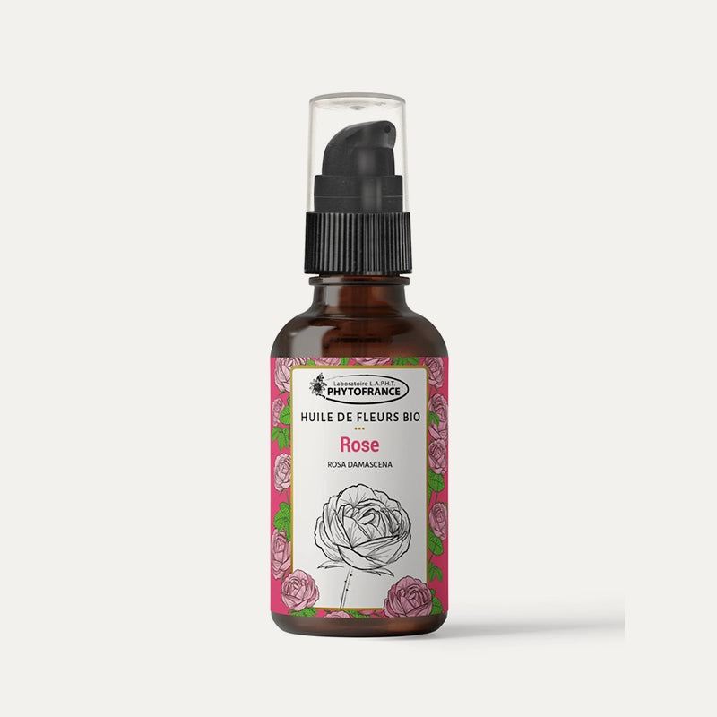 Huile de macération de fleurs de Rose de Damas BIO