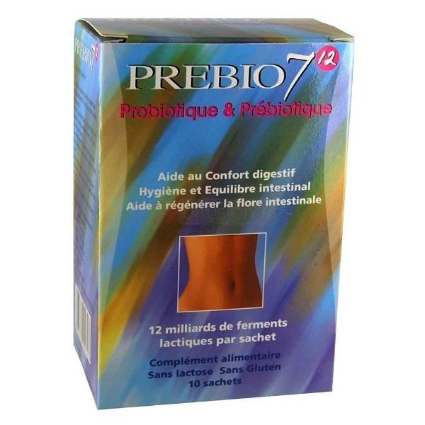 Prebio 7 (12 milliards de ferments) Probiotique et prébiotiques revivifiables microbiote intestinal (Sachets)