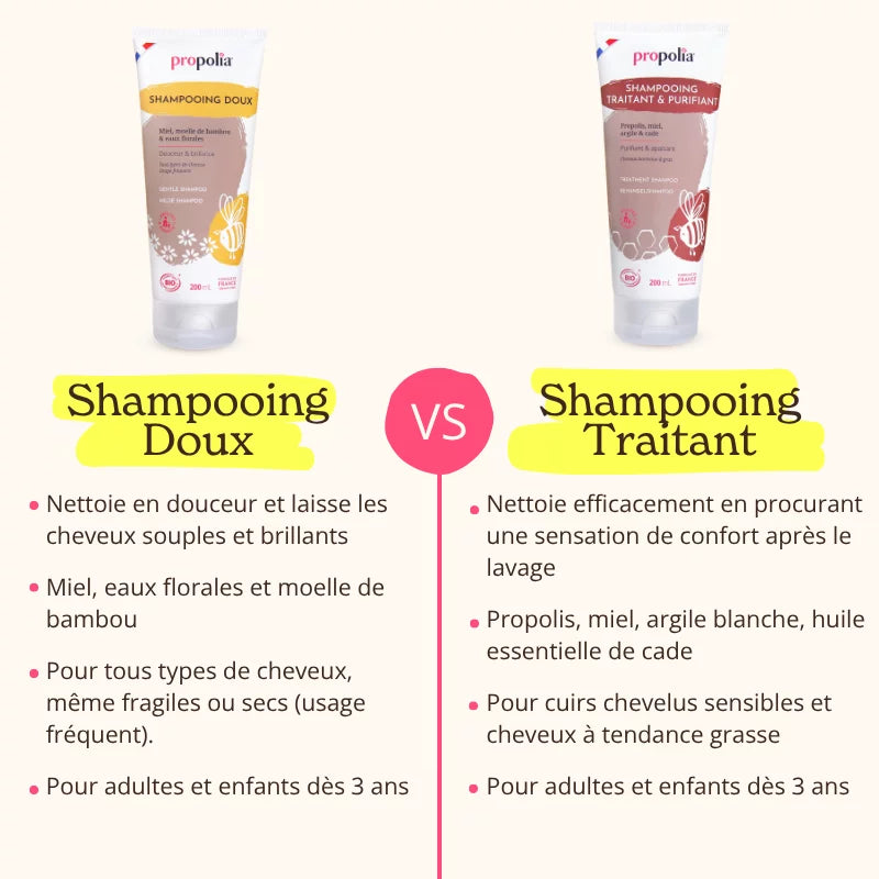 Shampooing Traitant BIO - Propolis, Miel, Argile & Cade