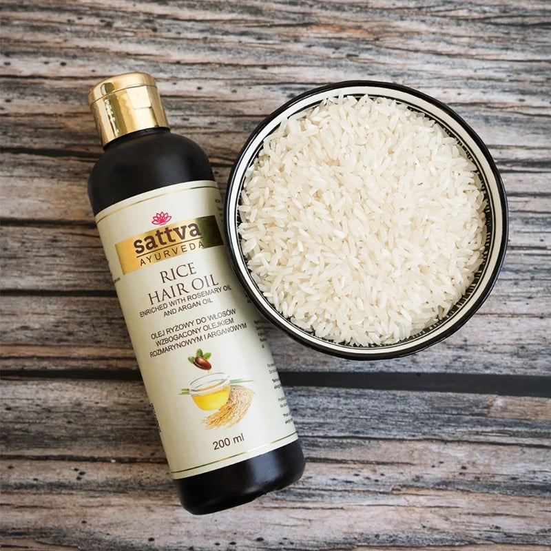 Huile de riz pour cheveux