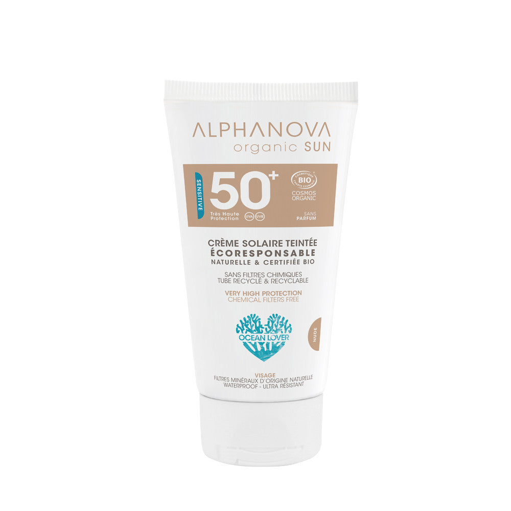 Crème solaire Teintée écoresponsable BIO SPF 50